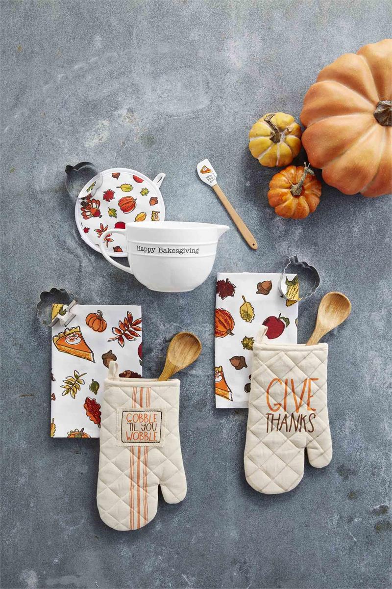 Mud Pie Give Thanks Oven Mitt Set